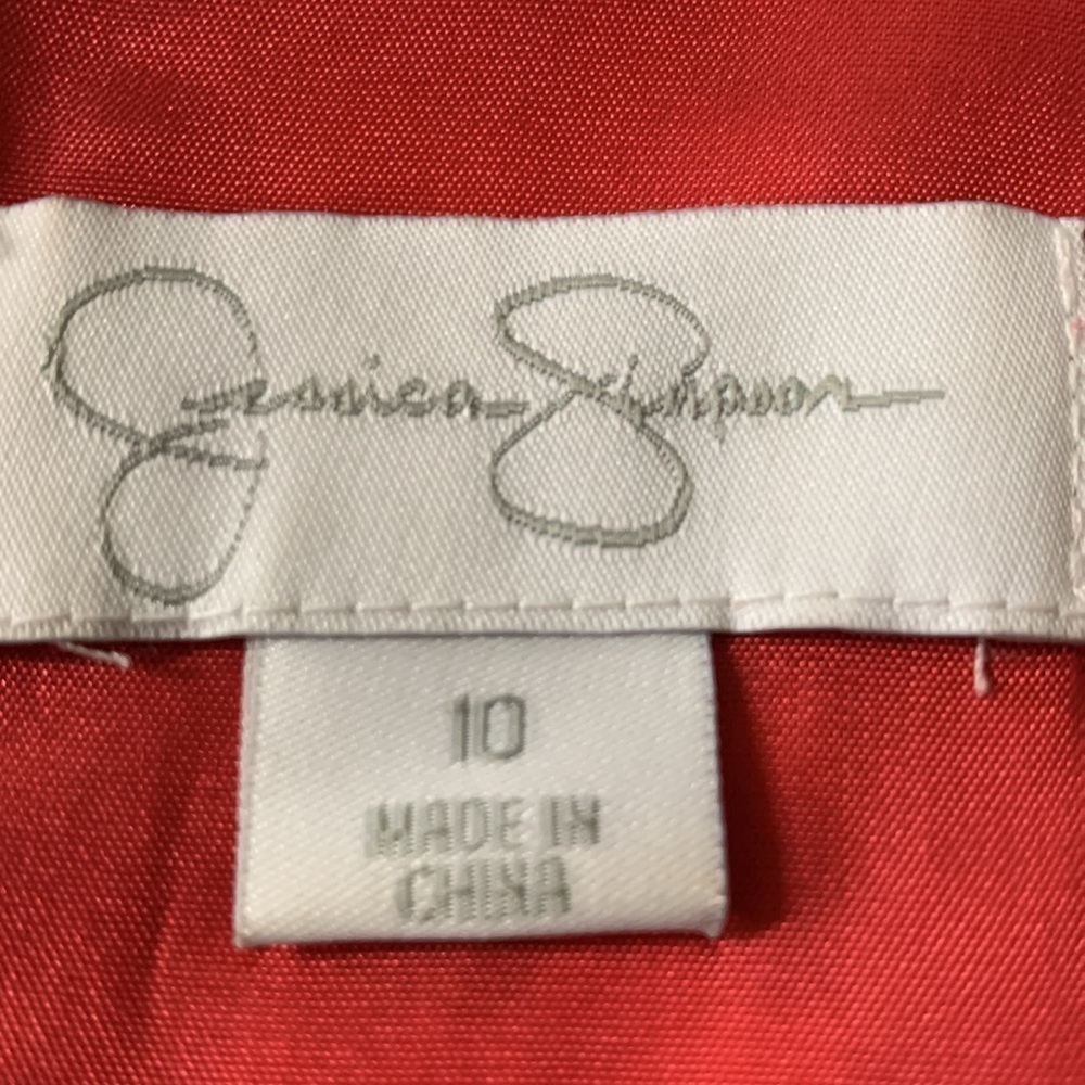 Jessica Simpson Lined skater dress, some slight wear pink/red lining - Picture 5 of 9